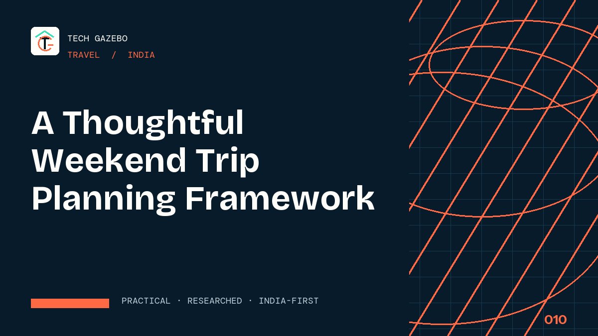 A Thoughtful Weekend Trip Planning Framework for India — Tech Gazebo Travel guide for India